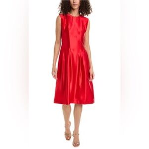 Frances Valentine Florencia silk Red a-line dress. Never worn. Size L